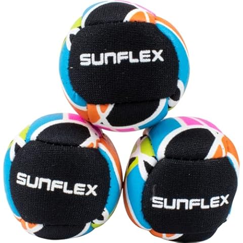 Sunflex Extreme Fun Balls - Neoprene Weighted Outdoor Beach Game - Fun Balls 3 Piece Set for Outdoor and Water Use - Waterproof, UV Resistant, and Nonslip Cover