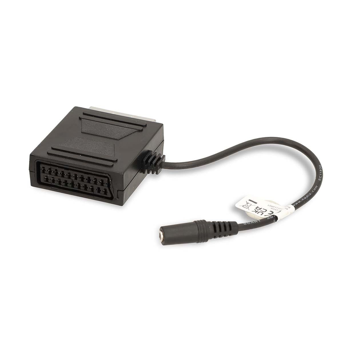NEDIS Cable euroconector macho - euroconector hembra - euroconector hembra - 3,5 mm - niquelado - 480p - 0,20 m - redondo - PVC - negro - caja