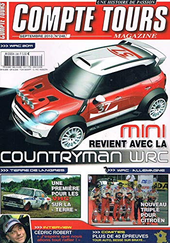 Compte Tours Magazine N°248 Sep 2010 Mini Countryman Wrc