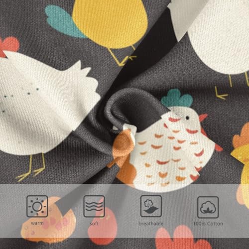 Chicken Black and White Little Boys Comfort Kids Underwear Breathable Undies3