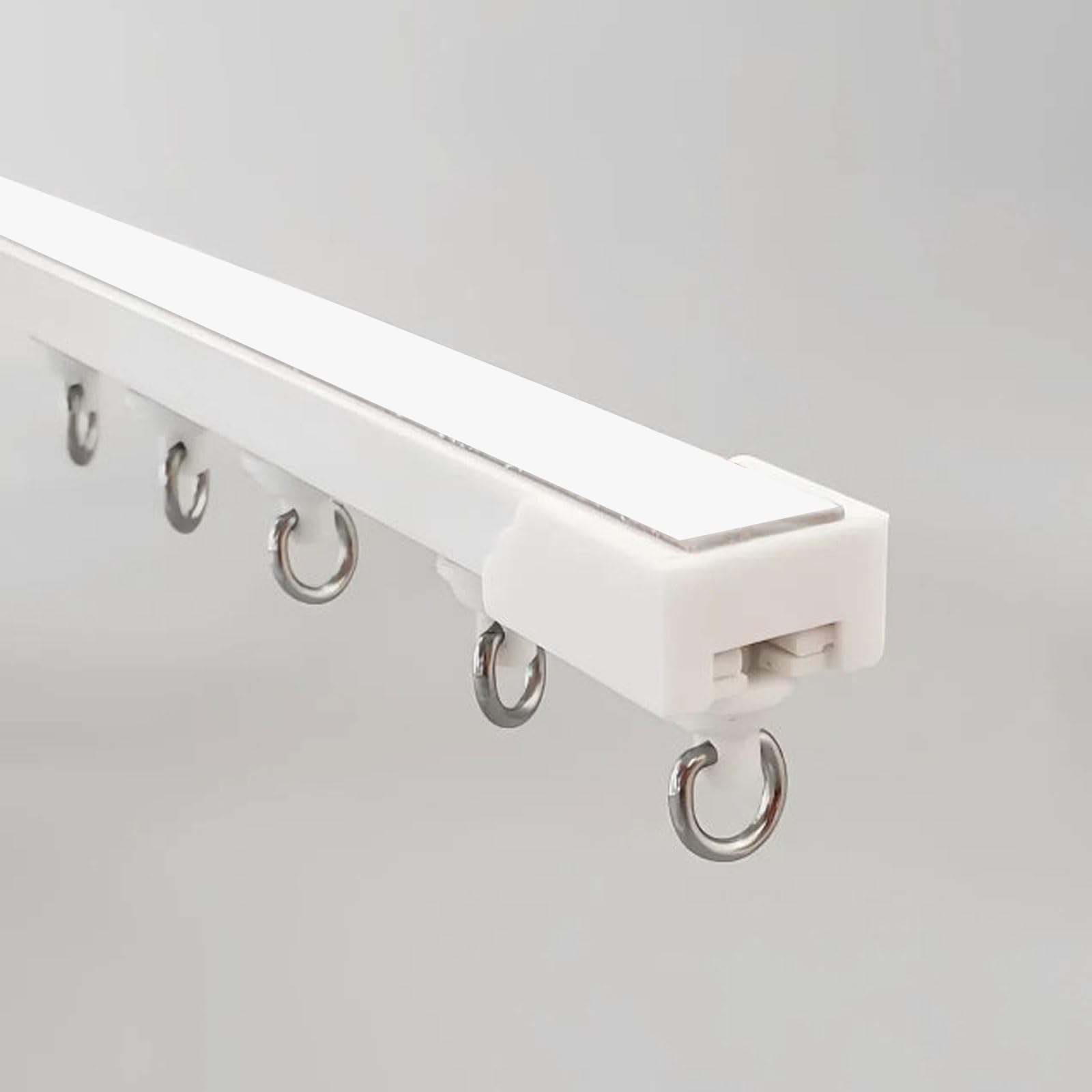 Ceiling Wall Mount Rail Self Adhesive Curtain Track No Drill Rod Screws or Tools No Damage Room Divider for Windows Cabinet Closet Bathroom Shower Curtain(Ceiling,1.6m/5.3ft)