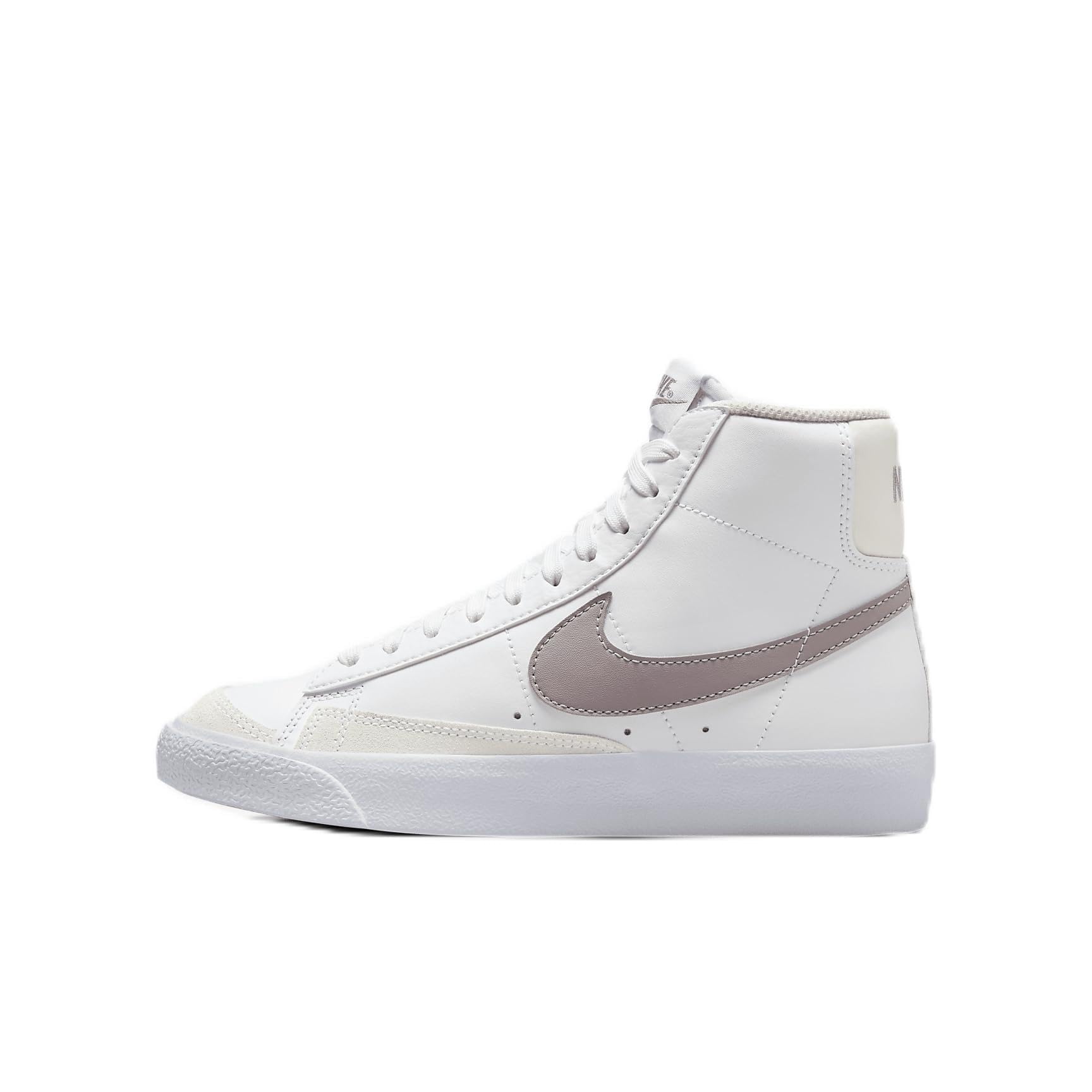 Nike Blazer Mid '77 Big Kids' Shoes (DA4086-121, White/Phantom/Light Violet Ore) Size 6.5