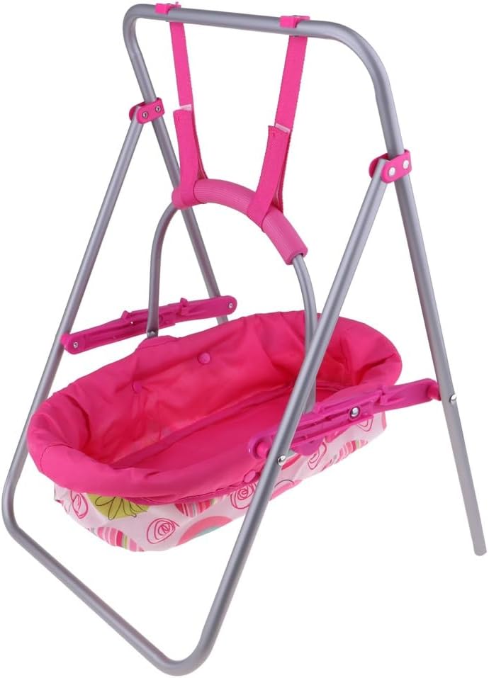 Realistic Reborn Doll Baby Toddler Furniture Toy Playset – ABS Plastic Cradle Swing Dollhouse Nursery