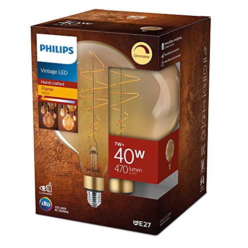 Philips LED - Bombilla LED Clásica Gigante forma de globo, G200 E27, 40W