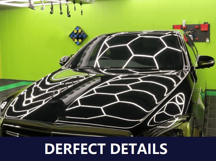 with Bezel 17 Honeycomb LED Garage Light DIY LED Auto Repair Detail Light 6500K Daylight White for car — view 7