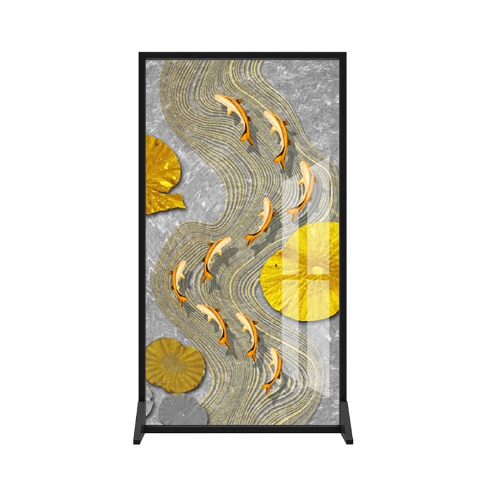 Privacy Screen Floor-standing Screen Partition Decoration Living Room Office Entrance Exhibition Hall Aluminum Alloy Seat Room Divider