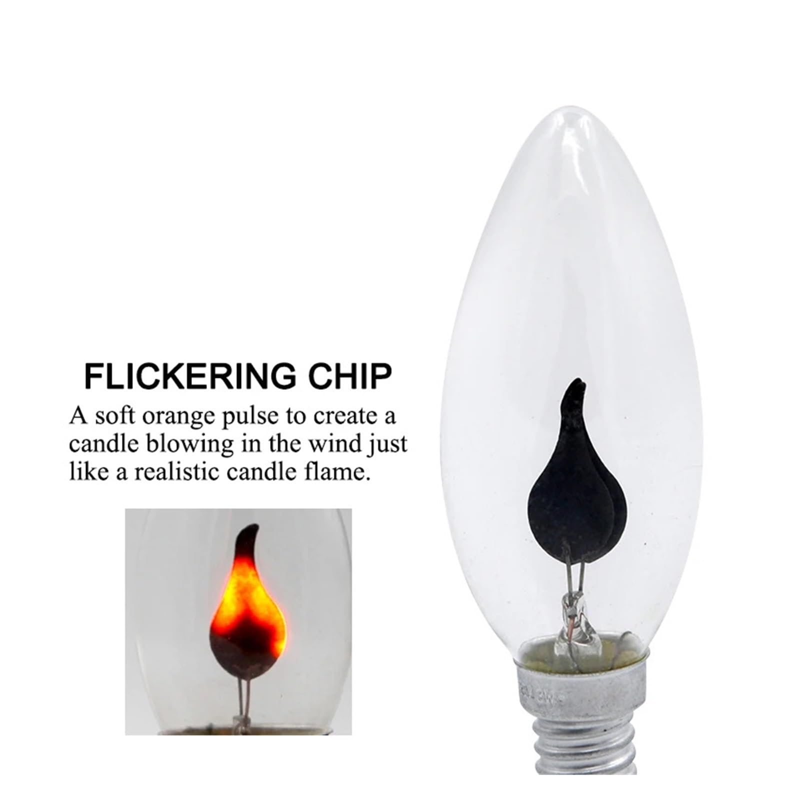 JrEam Lot de 30 Ampoules LED rétro E27/E14, 3 W, 220 V/230 V CA, Effet Flamme/Bougie.(E14 Tip)