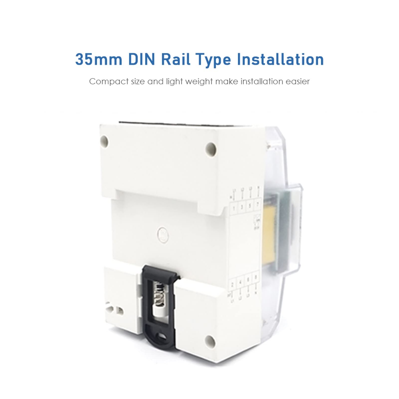 Monitor energii 3-fazowy 4-przewodowy miernik energii 5-80A Zużycie energii Miernik kWh Instalacja szyny DIN Cyfrowy miernik energii elektrycznej (kolor: przezroczysty wewnętrzny6out10, rozmiar: Typ)