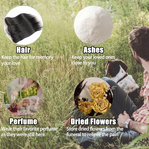 Edelstahl Gedenkschlüsselbund für Asche,Mini, für mit,Geeignet als Haustier Souvenirs und Zubehör