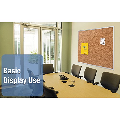 Image of Quartet 2304 Cork Bulletin Board Natural Cork /Fiberboard 48 x 36 Aluminum Frame