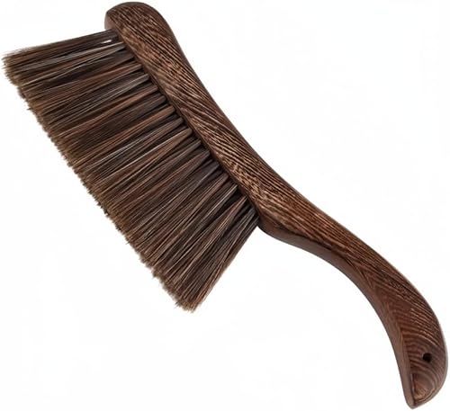 3 cepillos de limpieza de 14.2 pulgadas con mango de madera largo, cerdas suaves, cepillo de polvo, cepillo de banco para chimenea, cepillo para