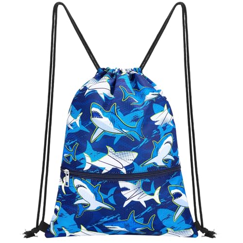 WAWSAM Shark Drawstring Bag for Kids