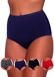 ART ÍNTIMA - Kit 04 Calcinhas Cinta Cintura Alta Segura Barriga Reforçada Em Suplex - Kit 04 Peças - Moda Íntima - Macia e Resistente - Compressão Confortável