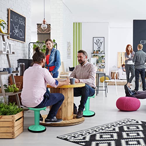 Image of HOMGX Adjustable Wobble Stool, Active Motion Wiggle Chair, Flexible Seating with Stable Anti Slip Base and Cushion for Classroom Home Office Kids & Adults, 16.5-24 Inch Height, Mint Green