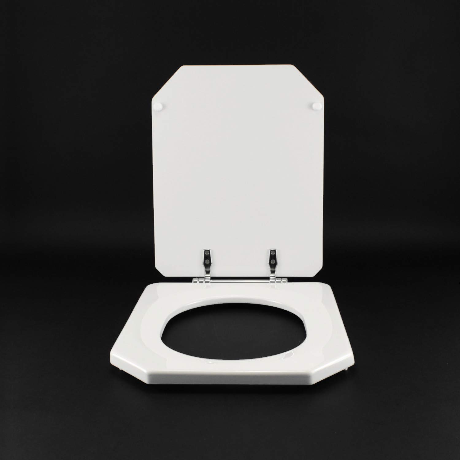 Tapa para inodoro Cesame Deco original, color blanco, asiento de inodoro para tabla de madera