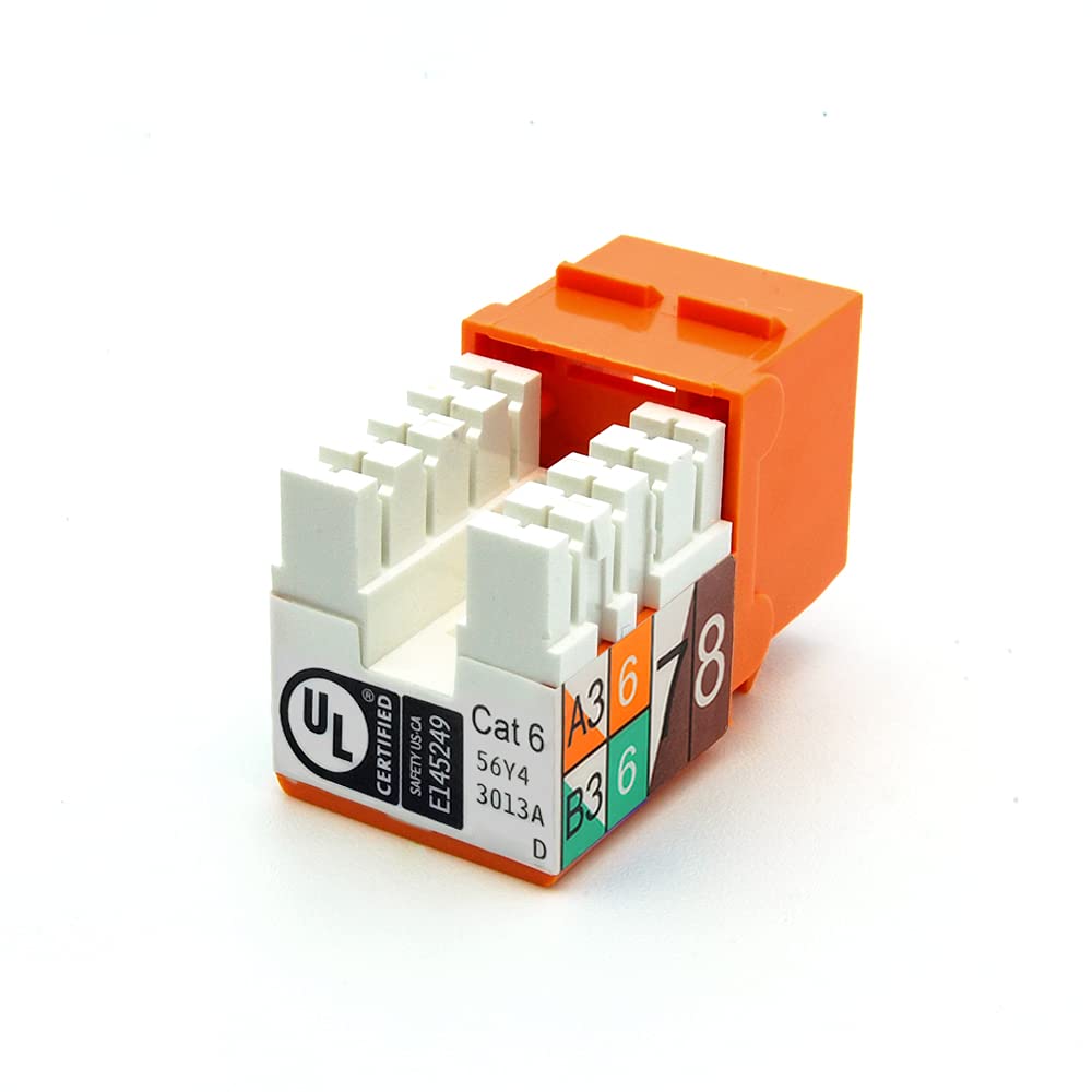 Amazon.com: Beszin Cat.6 RJ45 110 Type Keystone Jack (5-Pack