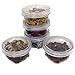 Storage Containers Clear Stackable Interlocking Detachable with Lid 5 for Beads Food Jewelry Coins Medicine Screws Nuts - 3 1/2