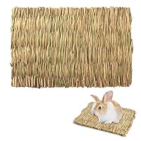 Grasmatte für Kaninchen, Kleintier Grasmatten, Kaninchen Grasmatte, Haustier Gras Matte, Natürliche Gewebte Grasmatte Bunny Chew Toys Gewebte Bettmatte für Hamster, Kaninchen, Meerschweinchen, Igel