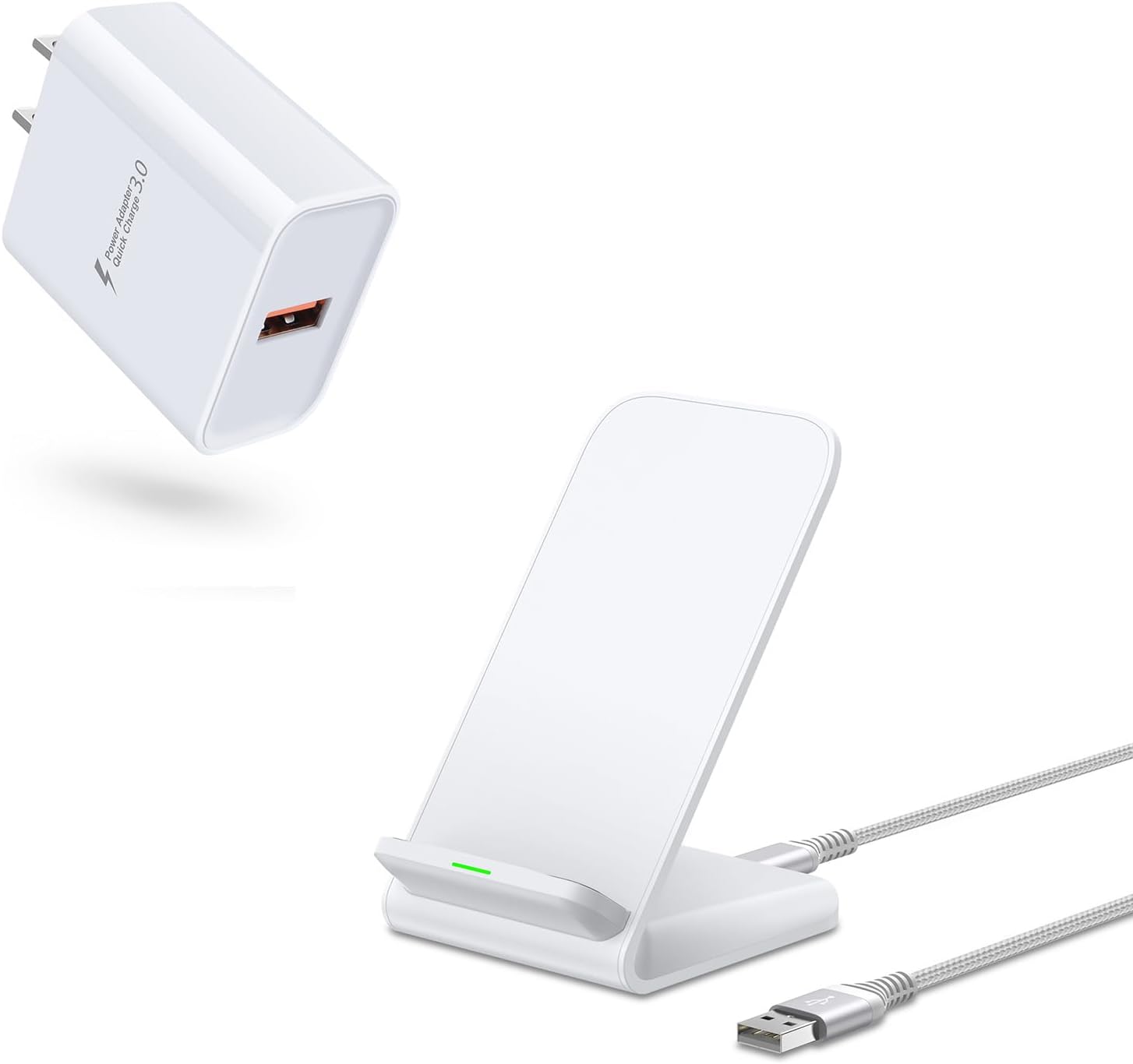 15W Pixel Fast Wireless Charger, Wireless Charging Stand for Google Pixel 9 Pro XL 8a 8 Pro 7a 7 Pro 6 Pro, Android Wireless Charger Stand with QC3.0 Adapter for Samsung Galaxy S24 S23 S22, iPhone 16