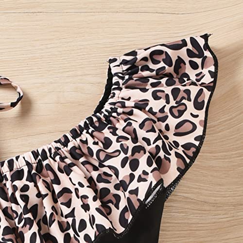 Toddler Baby Girls Ruffles Bikini One Piece Swimsuits Floral Off Shoulder Swimwear Beach Bathing Suit4