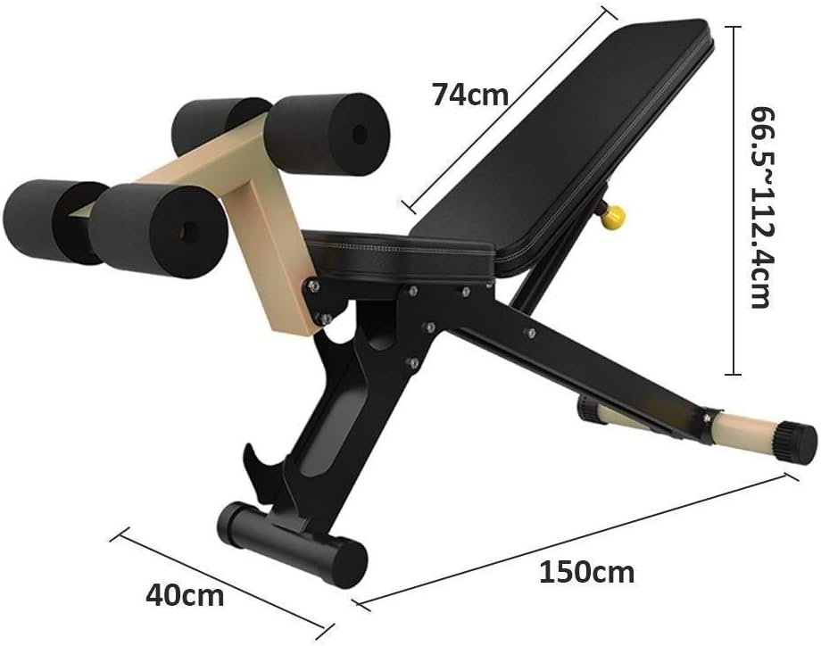 Adjustable Weight Bench Multi-Function Dumbbell Bench Sit-Ups Fitness Equipment Bench Press for Weight Lifting Strength Training - Load-Bearing 120Kg