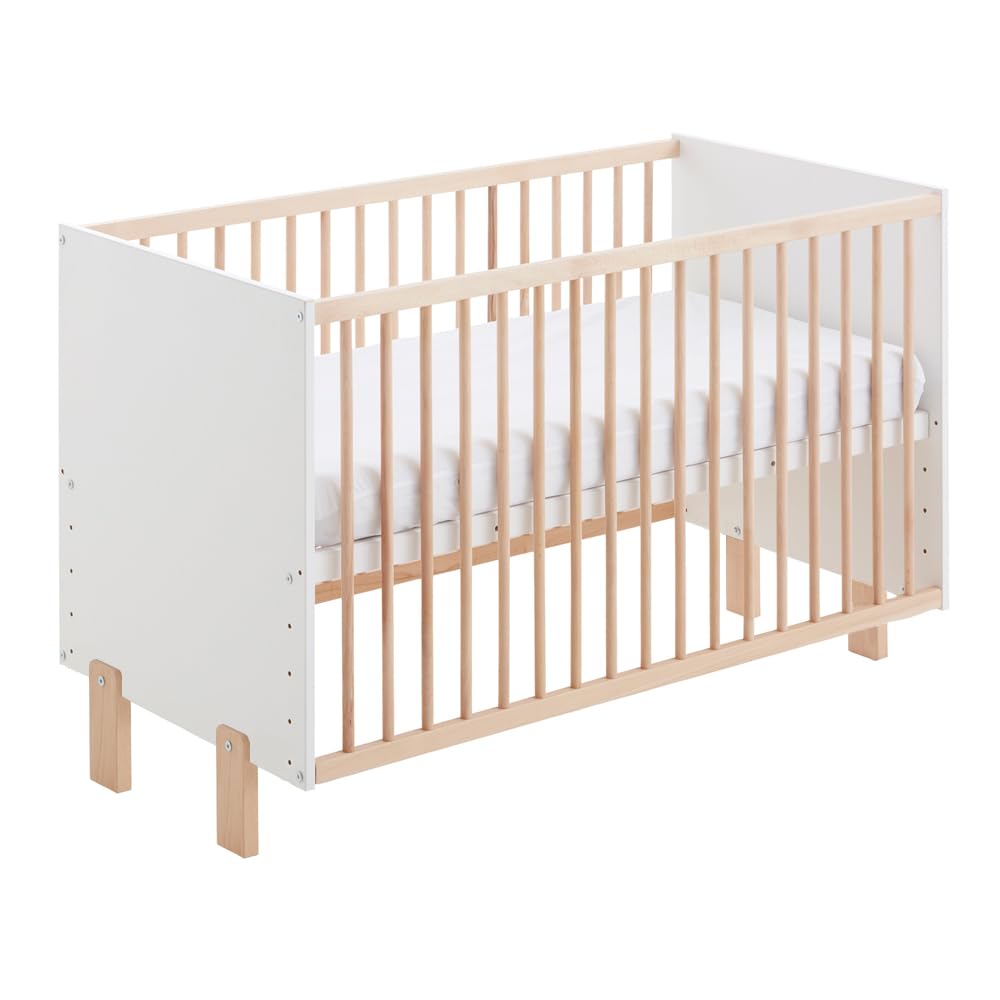 Cuna colecho Convertible en Cama Umami. Incluye colchon Morfeo, Kit colecho, barandillas de Seguridad y 4 Ruedas CoolDreams