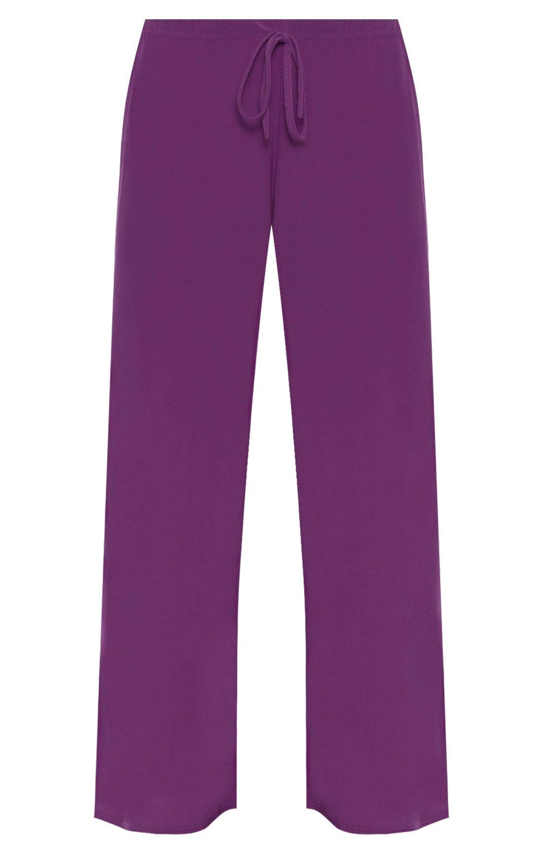 WearAll New Ladies Plus Size Palazzo Trousers Womens Baggy Flared Wide Leg Pants Purple 22/24