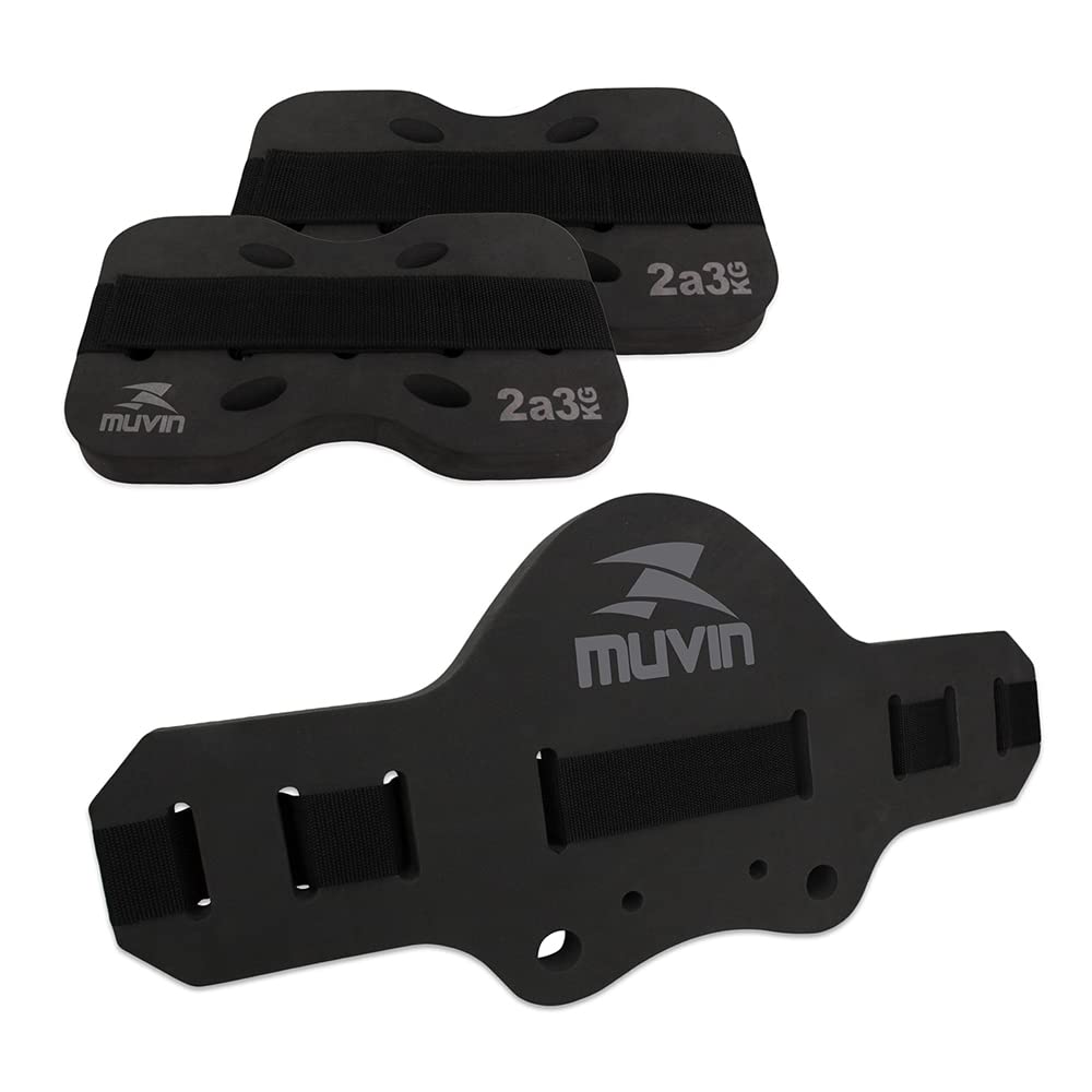Kit Muvin com Caneleira Hidroginástica de 2kg a 3kg – Fechamento Regulável - Ajustável -