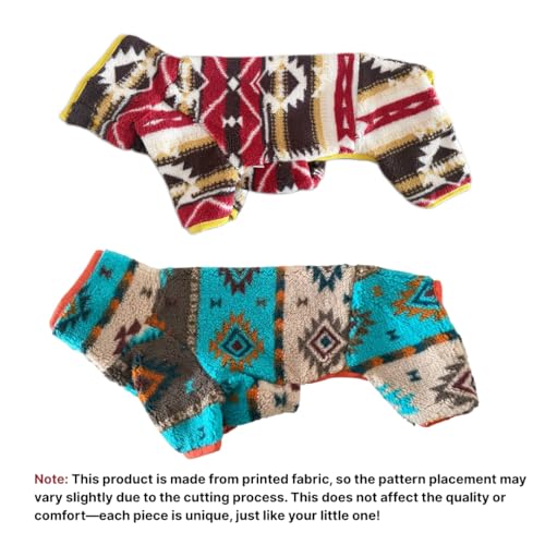 Dackel-Hunde-Rollkragenpullover, Dackel-Boho-Hunde-Einteiler, weicher Fleece-Ganzkörper-Overall, warmes Winteroutfit für Dackel und Mini-Dackel (Gelb, S (3,2–5,4 kg))