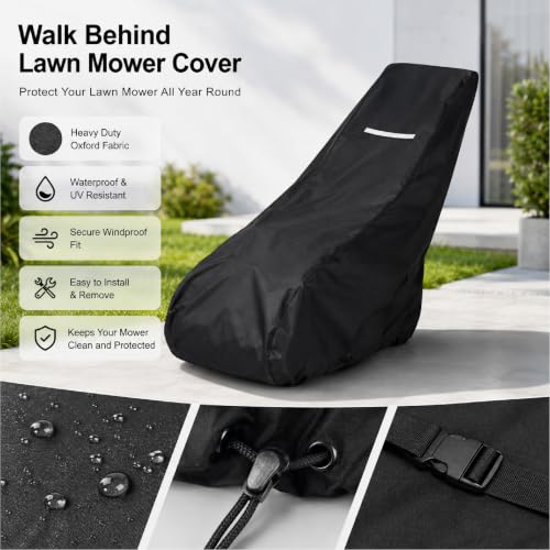Funda de cortacésped impermeable y reflectante JUZELY Oxford para proteger su jardín todo el año 3