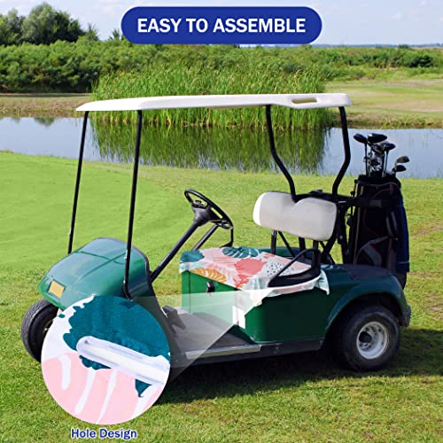 Laelr Golf Cart Seat Covers Front Seat Cover Breathable Golf Cart Seat Blanket Golf Car Seat Protectors 52X32'' Universal For Most Ezgo Yamaha 2-Person Seats Club Car Golf Cart Accessories #TOP3