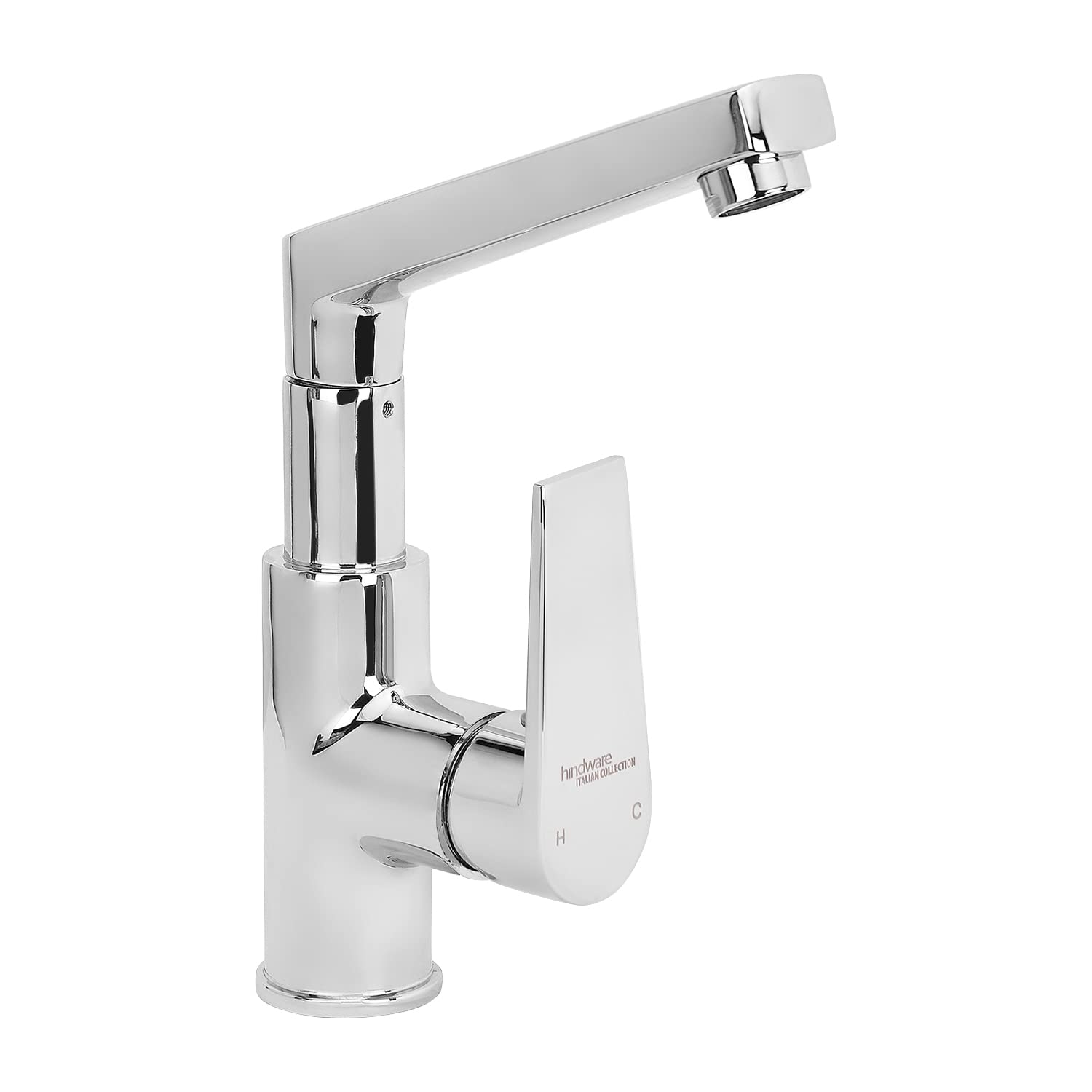 Hindware Italian Collection F360028CP Element Hot and Cold Sink Mixer with Swivel (Deck Mounted), Brass with Chrome Finish (B0BCQRPTSY) Amazon Price History, Amazon Price Tracker