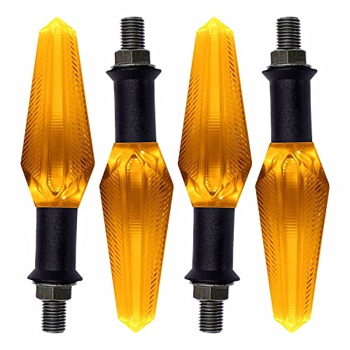 A4S AUTOMOTIVE & ACCESSORIES Transparent Crystal Material Waterproof LED Turn Signal Indicator Blinker Light for Duke And All Bikes – Pack of 4