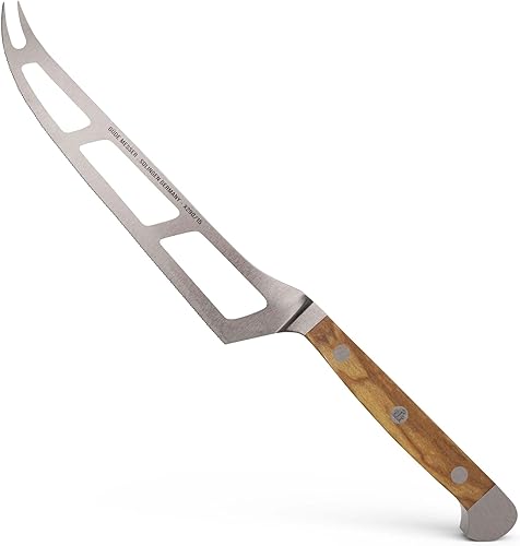 Güde Alpha Olive Series Cuchillo de queso forjado a mano/dentado, 6 pulgadas, acero endurecido en hielo, fabricado en Solingen, Alemania desde 1910