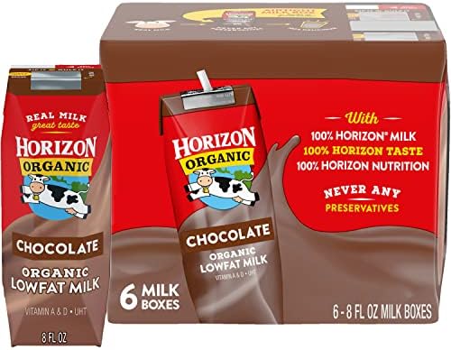 Horizon Organic Shelf-Stable 1% Low Fat milk Boxes, Chocolate, 8 oz., 6 Pack