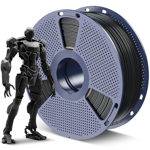 SUNLU ABS Filament 1.75mm High Toughness & Impact Resistance 3D Printer Filament Dimensional Accuracy +/-0.03mm Heat Resistant 3D Printing Filament 1kg Spool (2.2lbs) Black ABS Filament
