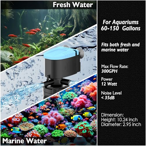 Image of AquaMiracle Water Flow Adjustable 3-Stage Aquarium Filter with Aeration
