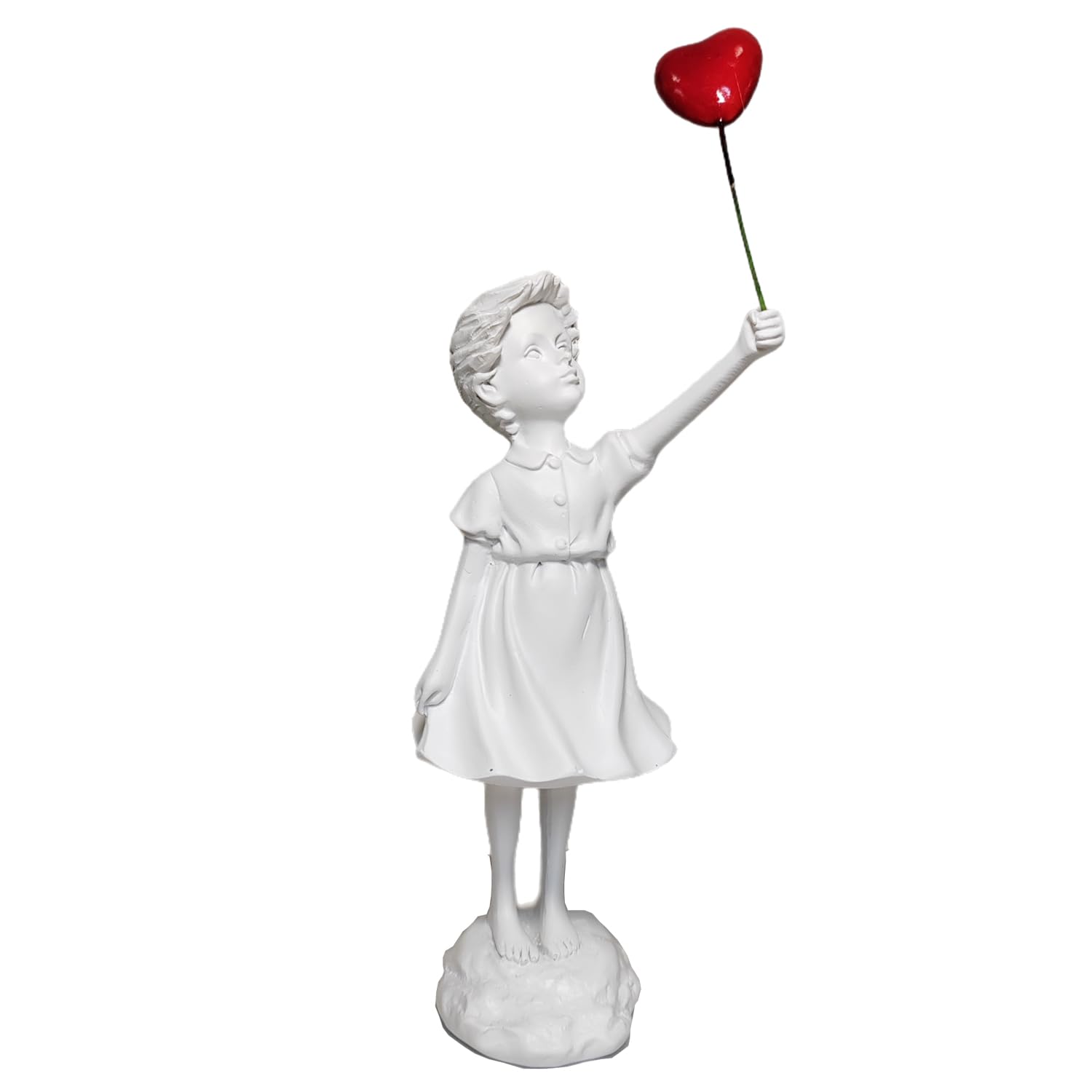 PIGPIGFLY Banksy Figure Sculpture,Decorative Figures,Decoration Living Room,Abstract Sculpture,Home Store Decoration,Modern Living Room Ornaments(White)