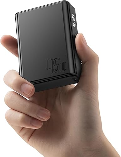 Banco de energía de 10000 mAh, cargador portátil rápido de 45 W con puertos USB-C duales, paquete de batería compacta para iPhone 15 Series, Samsung
