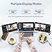 domyfan 14" Portable Monitor für Laptop, 1080P FHD Triple Laptop Bildschirm Erweiterung, HDMI/USB-A/Type-C Plug and Play, mit Windows/Mac/Android/Chrome/...