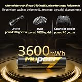 Akumulatorki AA litowe z ładowarką,8 sztuk,3600 mWh akumulatorków Li-ion 1,5 V do Blink Outdoor Camera,akumulatory Double A o wysokiej pojemności, rechargeable AA batteries