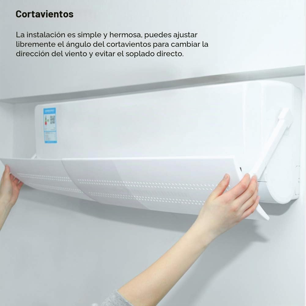 Deflector de Aire, Deflector Universal Ajustable de Aire Acondicionado a Prueba de Viento, Retráctil contra el Soplado Directo del Parabrisas del Aire Acondicionado para el Hogar Y(Hueco impermeable)