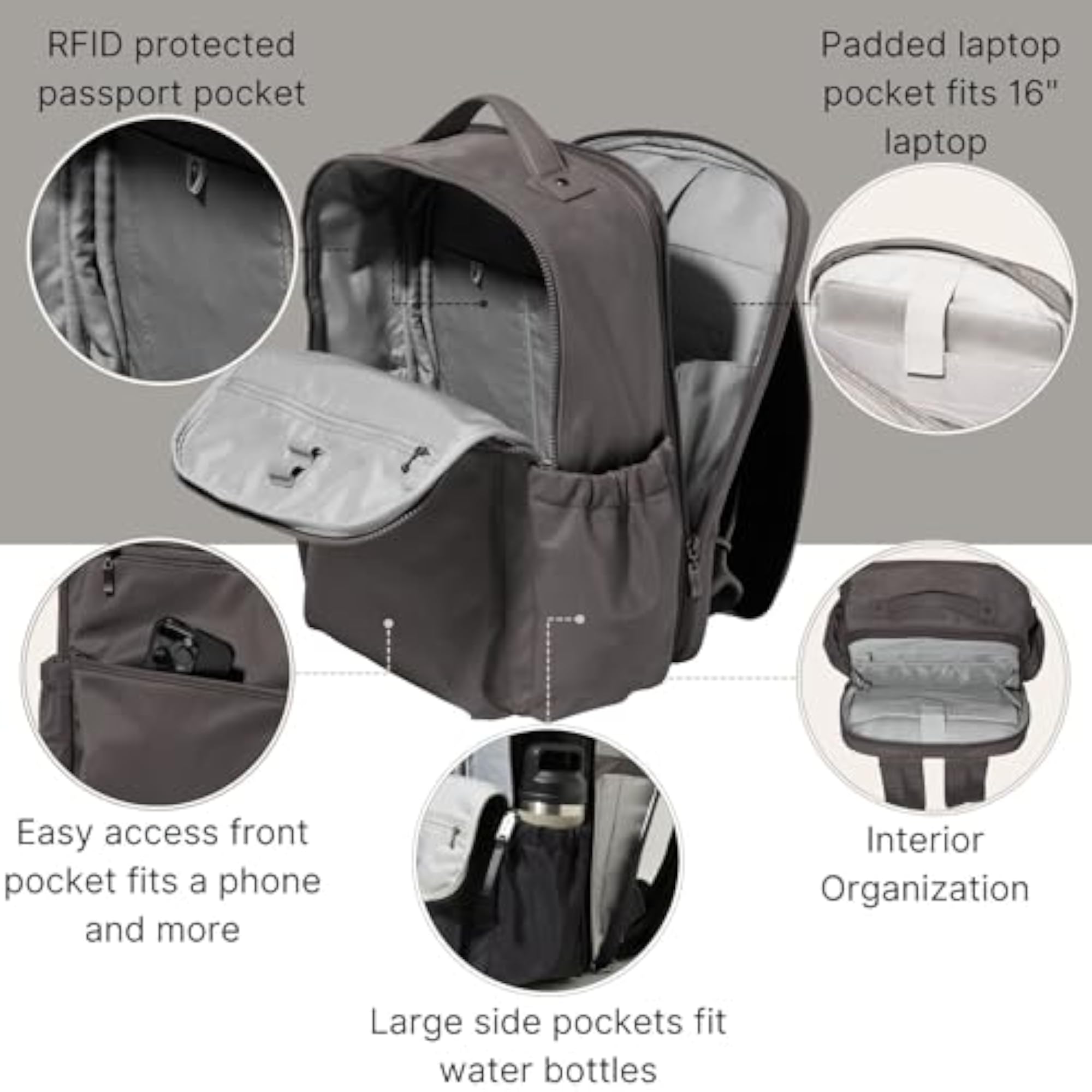 Tribeca Expandable Travel Laptop Backpack, Water-Resistant