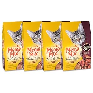 Meow Mix Tender Centers Basted Bites Dry Cat Food, Chicken & Tuna Flavor, 3 Pound (Pack of 4), Crunchy Outside Meaty Inside
