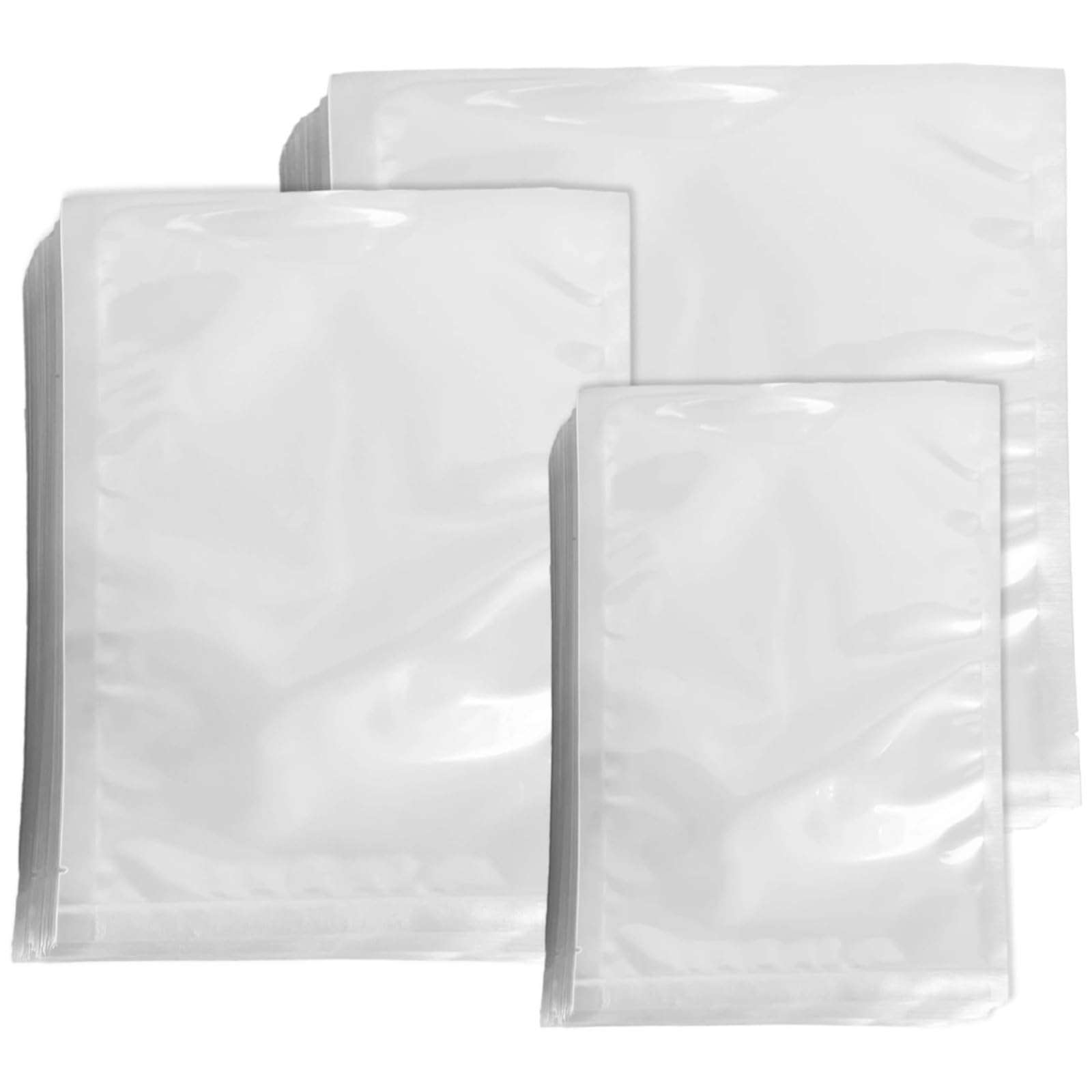 300 bolsas selladoras al vacío, 6.3 mil extra compatible con máquina de cámara de encimera, tamaños 6 x 8 pulgadas, 8 x 10 pulgadas, 10 x 10 pulgadas, plástico transparente apto para alimentos