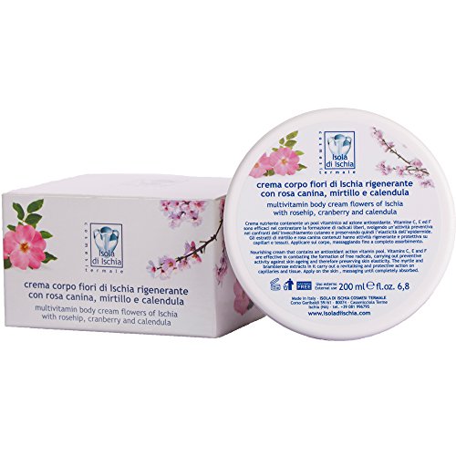 Crema Corpo Fiori di Ischia Rigenerante con Rosa Canina, Mirtillo e Calendula 200ml.
