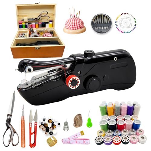 Handheld Sewing Machine with Exquisite Wooden...