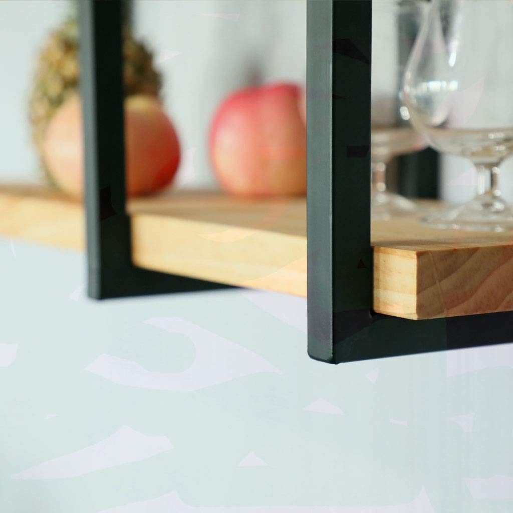 Amazon｜天井棚LOFTレトロソリッドウッドフレームアイアン吊り