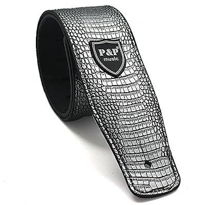 Silver Python Guitar Strap