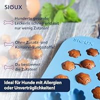 SIOUX Backmatte für Hundekekse KLEIN Blumenform, 215 Leckerlis, Spülmaschinenfest, Blau, 1 Stück – Ansicht 7